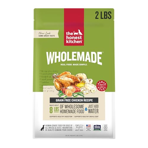 Image of The Honest Kitchen Human Grade Wholemade Dehydrated Dog Food, Grain Free Chicken Dog Food, 2 lb Bag
