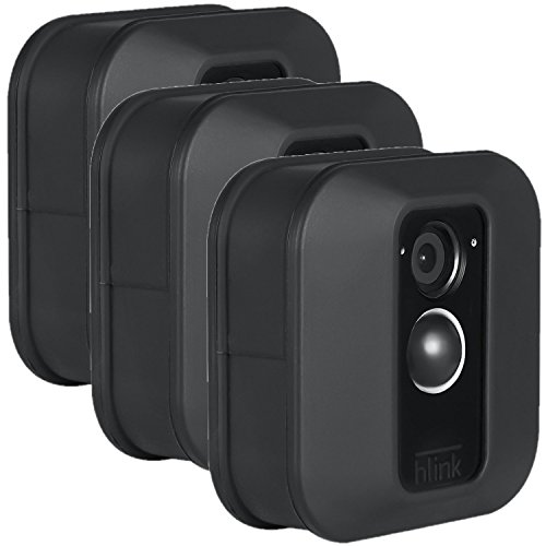 Blink XT Outdoor Camera Silicone Skin - Colorful Silicone Skin to Help Camouflage and Accessorize Your Home Security Camera - by Wasserstein (3 Pack, Black)