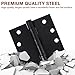 3 Pack 4.5 Inch Heavy Duty Ball Bearing Gate Hinges Square Black Door Hinges 4 ½