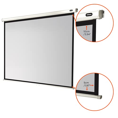 Écran Full-HD extensible manuellement celexon 90 pouces avec fixation murale et plafond