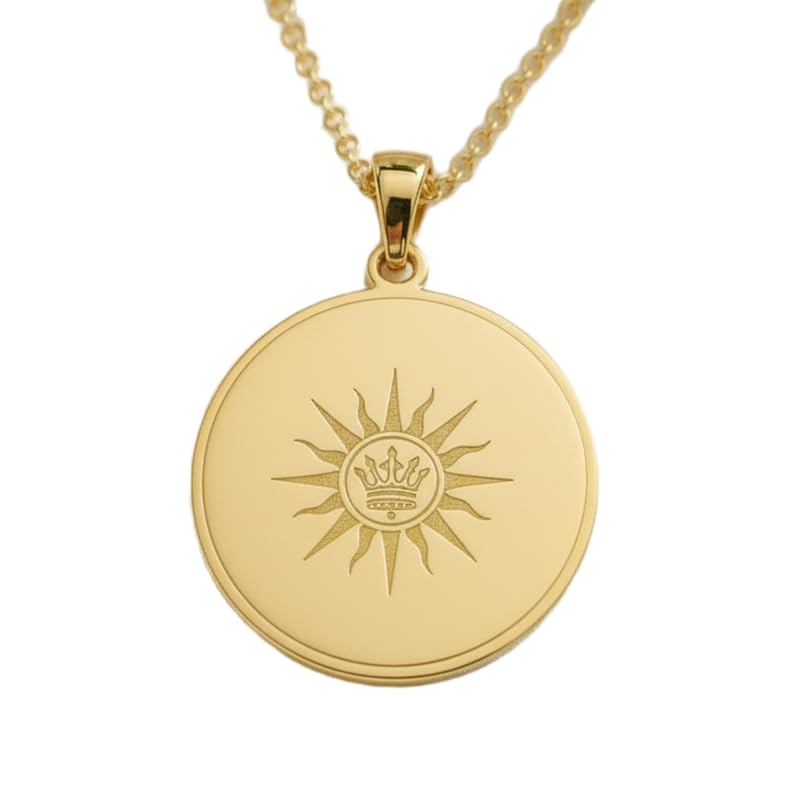 Collier soleil rond argent doré | Votre accessoire mode quotidien