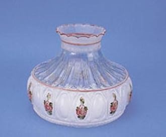 Aladdin 10" Pink Roses Glass Lamp Shade M751