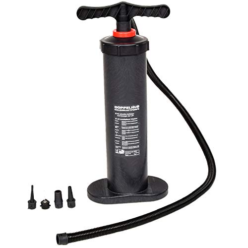 Pompe double action Happy People 12x20x47 cm pour gonflage rapide