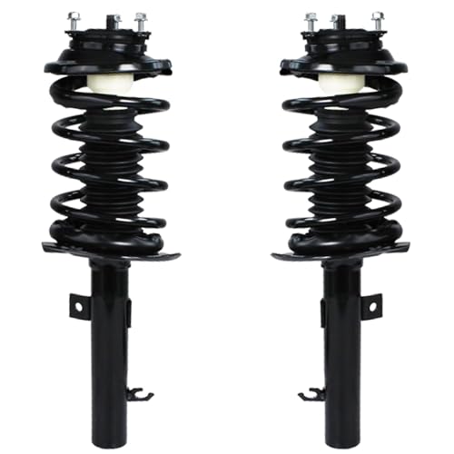 Image of Detroit Axle - 12pc Front End Suspension Kit for Ford Focus 2006-2007, Lower Control Arms w /Ball Joint Struts Wheel Bearing Hubs Tie Rods Stabilizer Sway Bars Replacement Ready Struts Shocks Assembly
