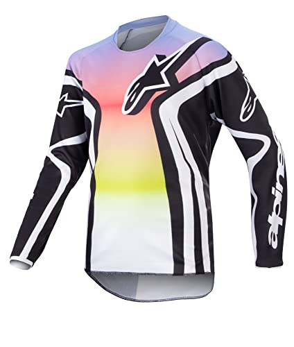 Alpinestars 3771523-1152-XL: Youth Racer Semi Jersey Black/Multi Color Yxl