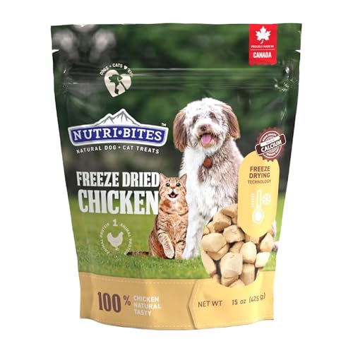Nutri Bites Freeze Dried Chicken Dog & Cat Treats, Single Ingredient