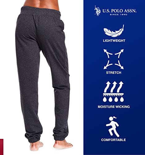 U.S. Polo Assn. Essentials Womens Sweatpants with Pockets, Comfy and Breathable French Terry Joggers for Women3
