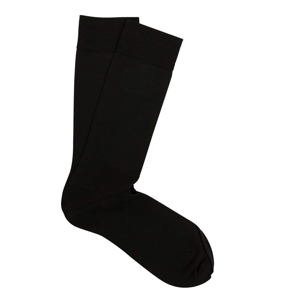 Marcoliani MilanoMens Mid Calf Classic Plain Pima Cotton Lisle Dress Socks - grey - One size