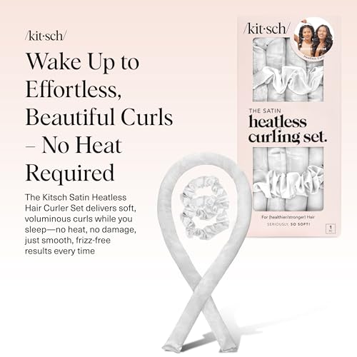 Kitsch Satin Heatless Curls Overnight Set - Ivory - image 2