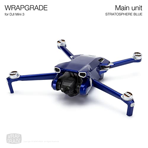 WRAPGRADE Skin Stickers compatible with DJI Mini 3, Stratosphere Blue, Small - Image 2