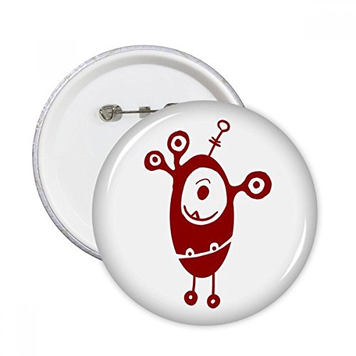 Pins créature de monstre alien cyclope DIYthinker bouton badge rond multicolore pour vêtement