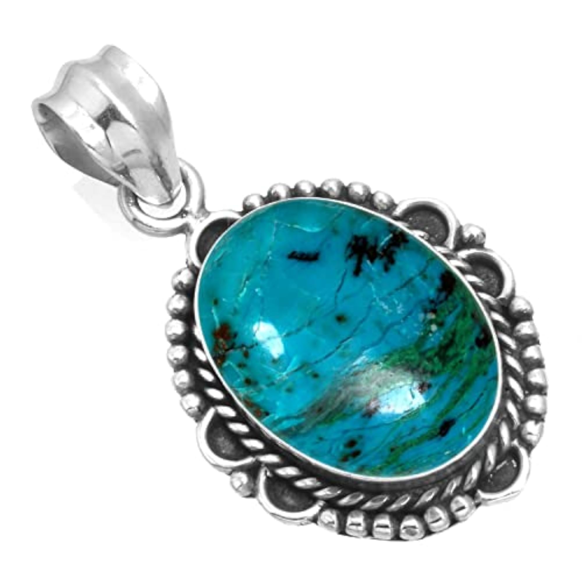 Women's 925 Sterling Silver Statement Pendant, 12x16 Oval Gemstone