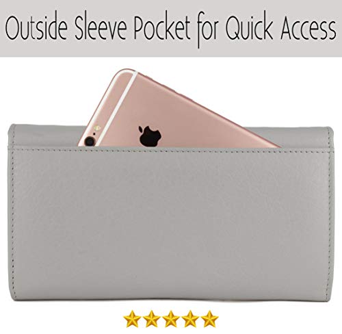Mou Meraki Women RFID Blocking Genuine Leather Bifold Wallet-Clutch For Women-Shield Against Identity Theft3