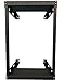 KENUCO Black 15U Wall Mount Open Frame Steel Network Equipment Rack 17.75 Inch Deep - Black - 15U - W19'' x D17.75'' x H29.75'' (REG-15U)