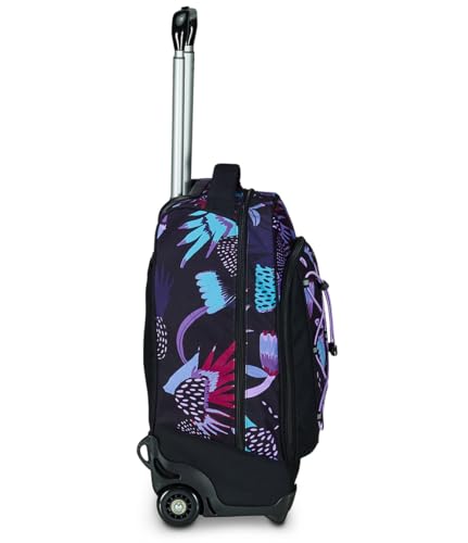 Trolley école Mitama Purple Bloom noir et violet avec double poignée