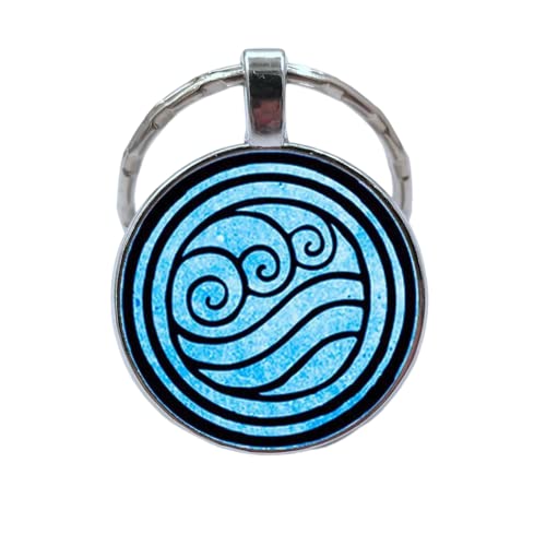 Avatar The Last Airbender Llavero Kingdom Jewelry Air Nomad Fire And Water Tribe Colgante de doble...