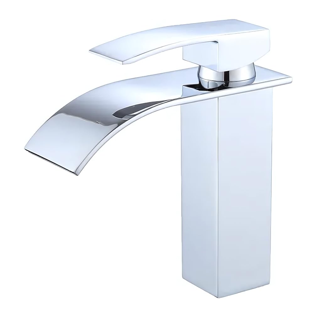 Mitigeur de lavabo salle de bain Helio moderne avec levier unique chromé