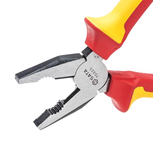 Alicate Universal Isolado Sata Vermelho E Amarelo 8
