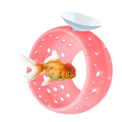 Image of Betta Fish Tunnel with Suction Cup - Aquarium Fish Hideout Shrimp Cave Guppy Fish Tunnel Tank Accessories Aquarium Decor for Small Fish Shrimp (Pink)