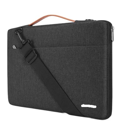 Bolso de hombro para ordenador portátil con tejido impermeable y compartimentos organizadores