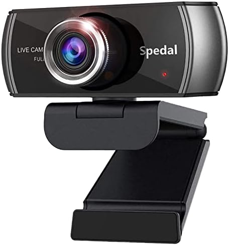 Spedal Webcam 1080P 30fps, HD Computer Webcam with Microphone for Desktop,100 Degrees Wide Angle Web Camera for Zoom Xbox YouTube Skype FaceTime Hangouts