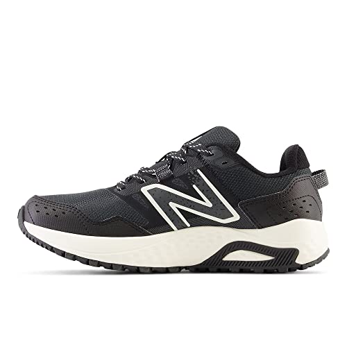 New Balance New Balance Women's 410 V8 Trail Running Shoe, Blacktop/Sea Salt/Black, 10 M