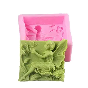 Flower Fairy Soap Mold - MoldFun Butterfly Fairy Spirit Silicone Mold for Handmade Soap, Bath Bomb, Lotion bar, Crayon, Wax, Plaster of Paris, Polymer clay