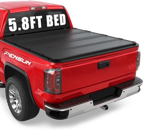 6.6FT Tri-Fold Hard Tonneau Cover For 2019-2025 Chevy Silverado & GMC Sierra 1500 - Black, Waterproof