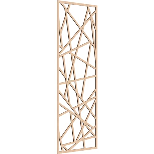 Image of Conway Decorative Pierced Fretwork Wood Wall Panels, 25 3 /8 inchW x 64 3 /8 inchH x 1 /4 inchT, Red Oak