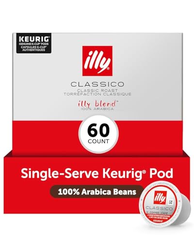 Image of illy Coffee K Cup Pods, Classico Medium Roast, 10 Count, 6 Pack