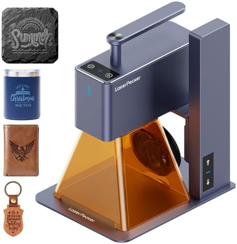 LaserPecker 2 Laser Engraver, Laser Engraving Cutter Machine for Wood Leather Stainless Steel Acylic Jewellery Oxidized Metal with Coating, Graveurs Laser Portable Kraft Paper