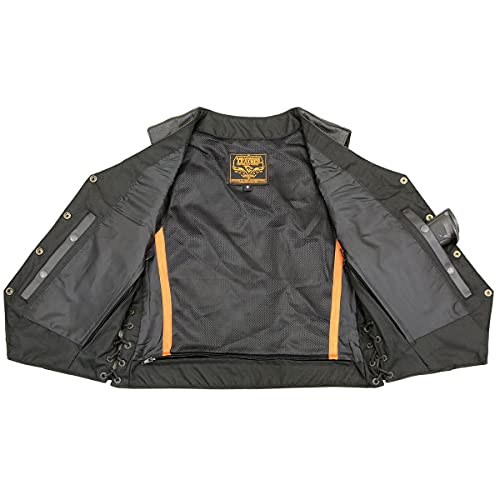 Image of Milwaukee Leather Women's Premium Classic Leather Motorcycle Rider Vest w /Adjustable Side Laces