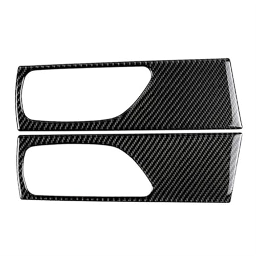 Garniture en fibre de carbone véritable pour poignée de porte arrière automobile luxe