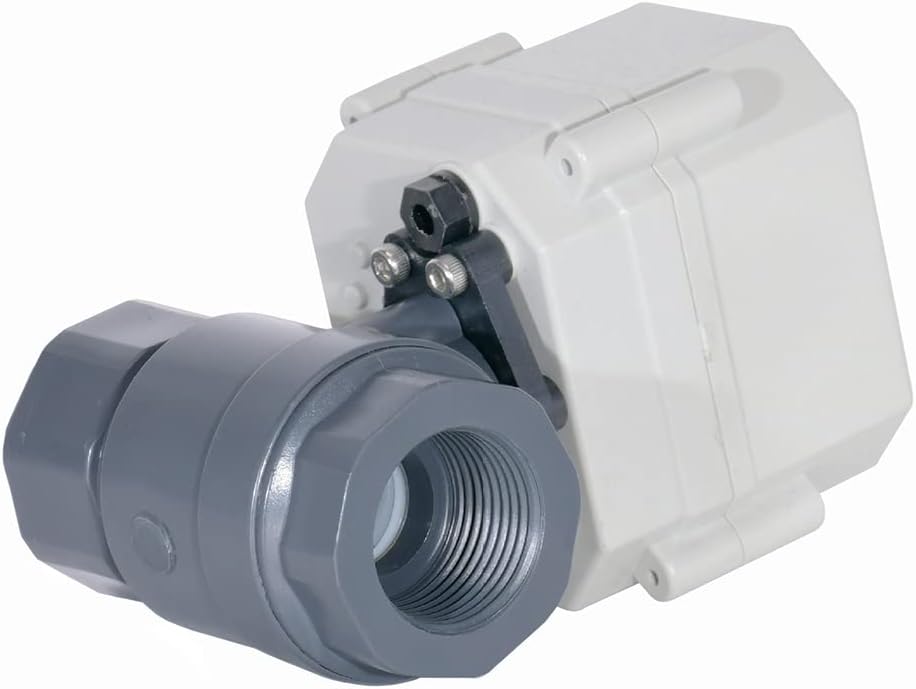 2 Way 12V/24VAC/DC 9-24V CR5-02 On/Off Auto Return Electrical Position Feedback Motorized Ball Valve (3/4" PVC)