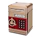 Adsoner Cartoon Piggy Bank, Electronic ATM Password Cash Coin Can Auto Scroll Paper Money Saving Box Gift for Kids (Gold)