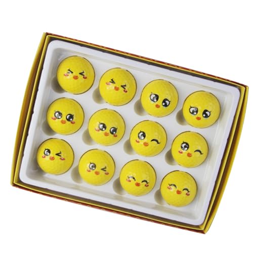Balles de golf amusantes jaune pour ne plus confondre vos balles sur le green