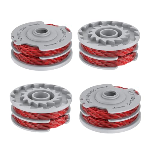 CHIHOLEN 4pcs Strimmer Spool Compatible with Flymo FLY021/513937190, 1.5mm 36ft Replacement Double Autofeed Spool for Flymo Contour/Mini Trim/Multi Trim/Power Trim Grass Trimmers(4 Spool)