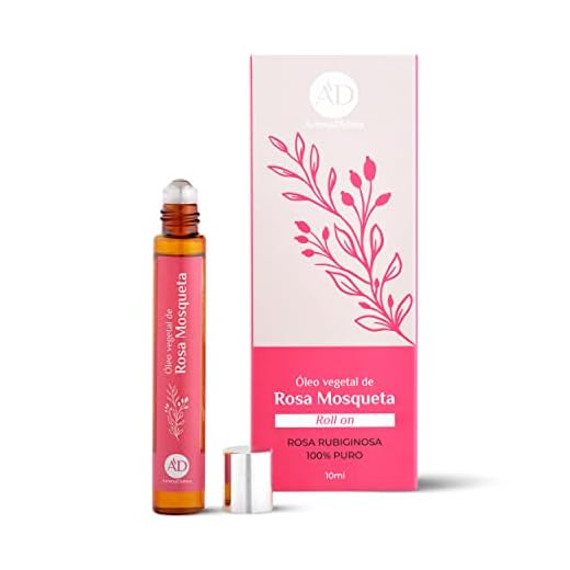 Óleo de Rosa Mosqueta Roll-On 10ml | 100% Puro, Natural & Prensado a Frio | Reduz a Aparência De Rugas, Cicatrizes, Estrias e Uniformiza o Tom Da Pele - Aroma D'alma
