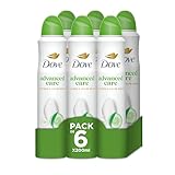 Dove Advanced Care Desodorante Pepino Protección 72 horas Spray 200ml, Pack de 6 x 200 ml