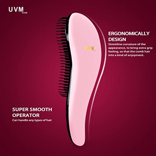 UVM Tools Detangler Hair Brush, Detangling Hairbrush for Women Girls and Kids, glide the Detangle Brush for Wet Fine, Curly - Image 3