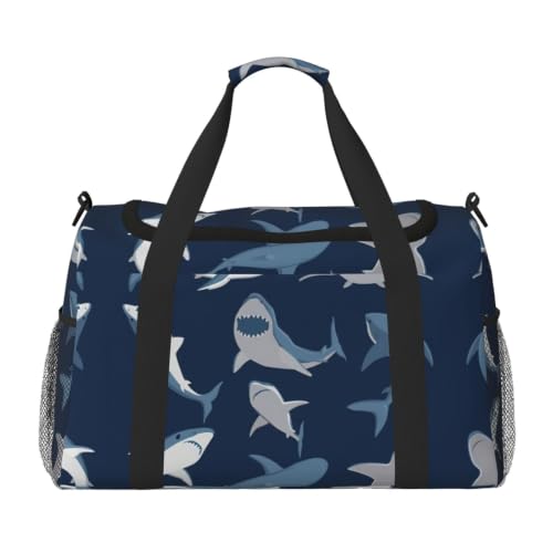 Bolsa de viaje de tiburón para playa y piscina con diseño plegable e impermeable