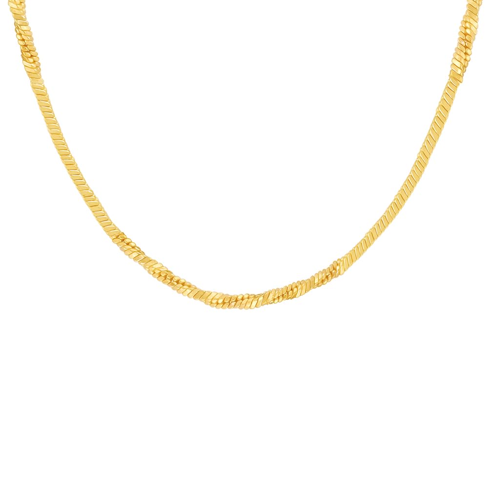 925 Silver Golden Mesmerizing Sparkle Chain| Gifts for Men and Boys | With Certificate of Authenticity and 925 Stamp | 6 Months Warranty*