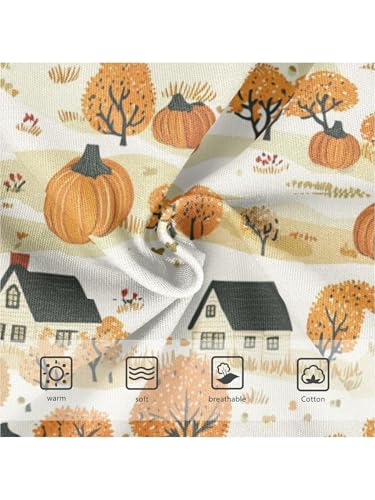 ZZKKO Fall Farmhouse Orange Pumpkin Girls Underwear Toddler Panties for Girls Comfort Brief Size 2T3