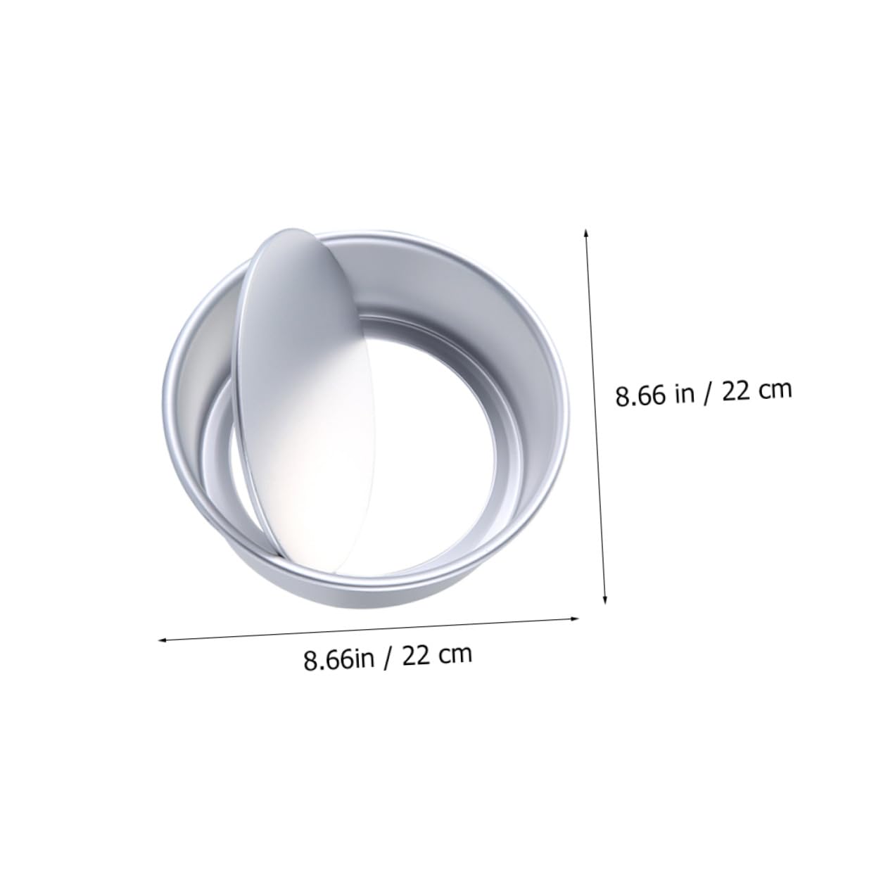 Molde Redondo para Pastel Antiadherente Aluminio y Diseño Desmontable Fácil de Limpiar para Repostería DIY