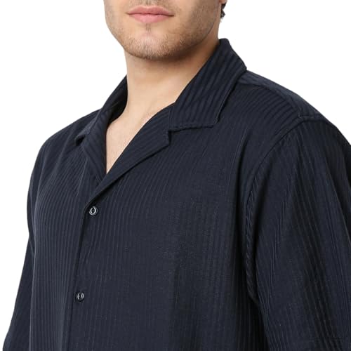Image of Spykar Men's Relaxed Fit N /A Half Sleeve Printed Casual Shirts