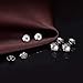 6 Pairs 925 Silver Earring Backs Replacements, Hypoallergenic Earring Backs for Studs, Secure Ear Locking for Stud Earrings Ear Nut for Posts, 6mm