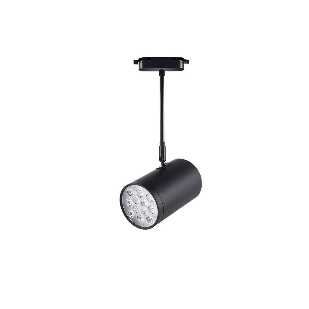 HynJGih Led Extension Pole Track Light Hoisting Boom Long arm Rail spotlights Mounted spotlights Ceiling Rail Light Clothing Store(Schwarz,12w)
