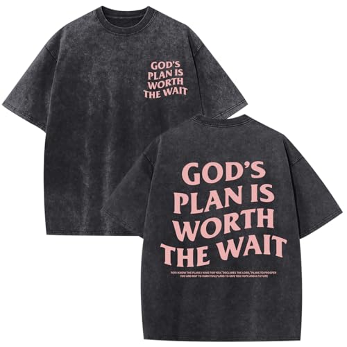 Christian Faith Shirts for Men Jesus God Bible Verse Inspirational Religious Graphic Tees Acid Wash Vintage Tshirt