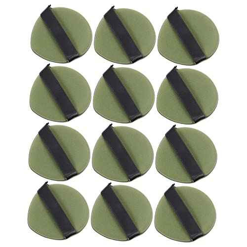 FOYTOKI Makeup Powder Puff Set of 12 Double-sided Powder Large Soft for Dry Wet Foundation Cosmetics Ribb