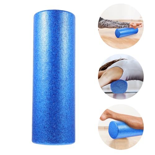 Rodillo de masaje muscular de alta densidad para yoga, columna para alivio de espalda, hombros y cuello, color azul, de espuma de polipropileno expandido, herramienta fitness para estiramiento y relajación muscular miniatura 7